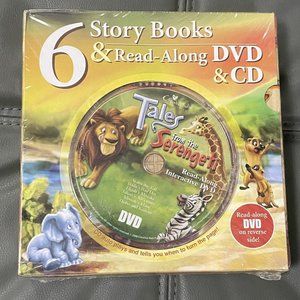 NEW CREATIVE KIDS - TALES FROM THE SERENGETI 6 STORY BOOKS + READ ALONG DVD & CD